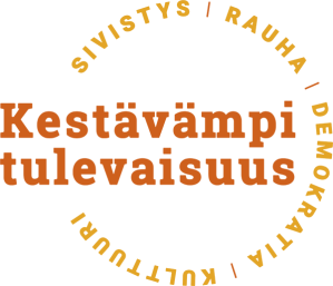 Kestävämpi tulevaisuus -teemavuoden logo.